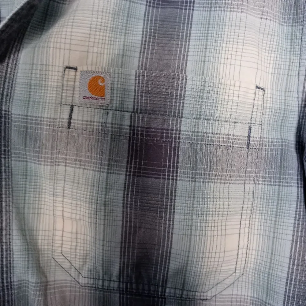 Carhartt checkered button down shirt size large